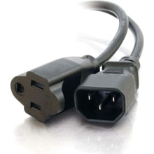 Load image into Gallery viewer, C2G 1ft Monitor Power Cord - 18 AWG - IEC320C14 to NEMA 5-15R - 1ft
