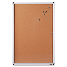 Load image into Gallery viewer, Lorell Enclosed Cork Bulletin Board, 36in x 48in, Aluminum Frame With Silver Finish