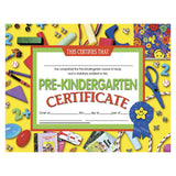 Hayes Pre-Kindergarten Certificates, 8 1/2in x 11in, Multicolor, 30 Certificates Per Pack, Bundle Of 6 Packs