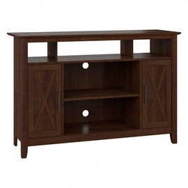 Bush Furniture Key West Tall TV Stand for 55in TV, 32-2/5inH x 48inW x 15-5/7inD, Bing Cherry, Standard Delivery
