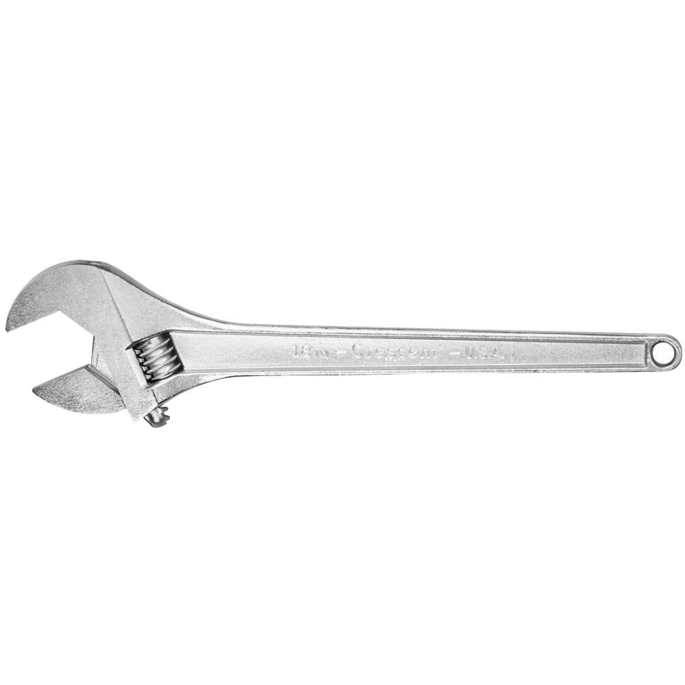 Chrome Adjustable Wrenches, 15 in Long, 1 11/16 in Opening, Chrome
