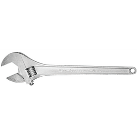 Chrome Adjustable Wrenches, 15 in Long, 1 11/16 in Opening, Chrome