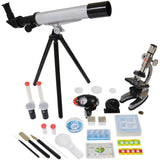 Edu-Toys Microscope And Telescope Set With Survival Kit, Grade 3 - 12