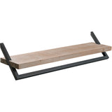 Kenroy Home Corvus Wall Shelf, 7-1/8in x 30in, Brown
