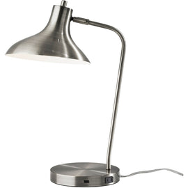 Adesso Simplee Cleo Desk Lamp, 19inH, Brushed Steel
